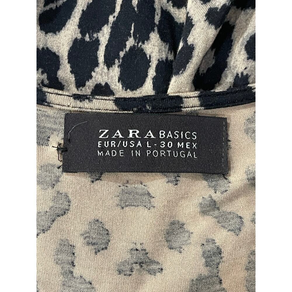 Zara Basics Leopard Print Short Sleeves Dress Siz… - image 7